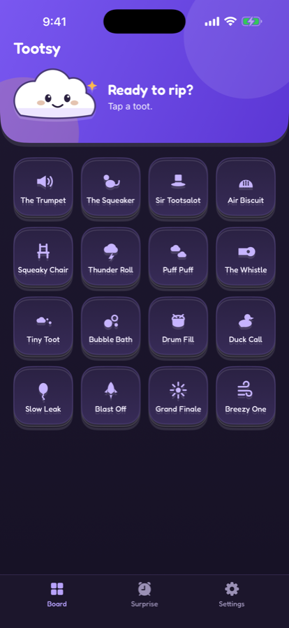 The Tootsy soundboard